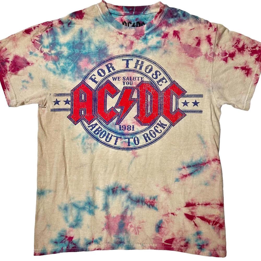 AC/DC For Those About to Rock 2017 Tie Dye T-Shirt Unisex S